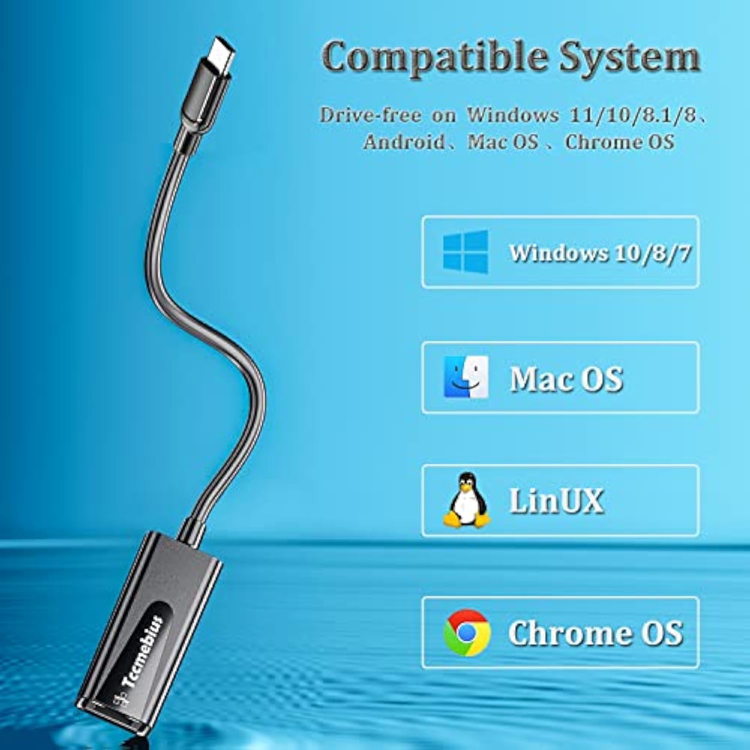 Usb C Ethernet Adapter, Usb C To 10 100 Rj45 Network Adapter Lan Wired Adapter