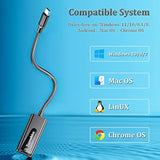 Usb C Ethernet Adapter, Usb C To 10 100 Rj45 Network Adapter Lan Wired Adapter