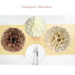 Brown Tissue Paper Pom Poms Khaki Caramel Party Decorations Ivory Beige Cream Earth Tone Boho Champagne Tan Flowers Wall Hanging Décor Supplies Rustic Neutral Birthday Baby Shower Wedding