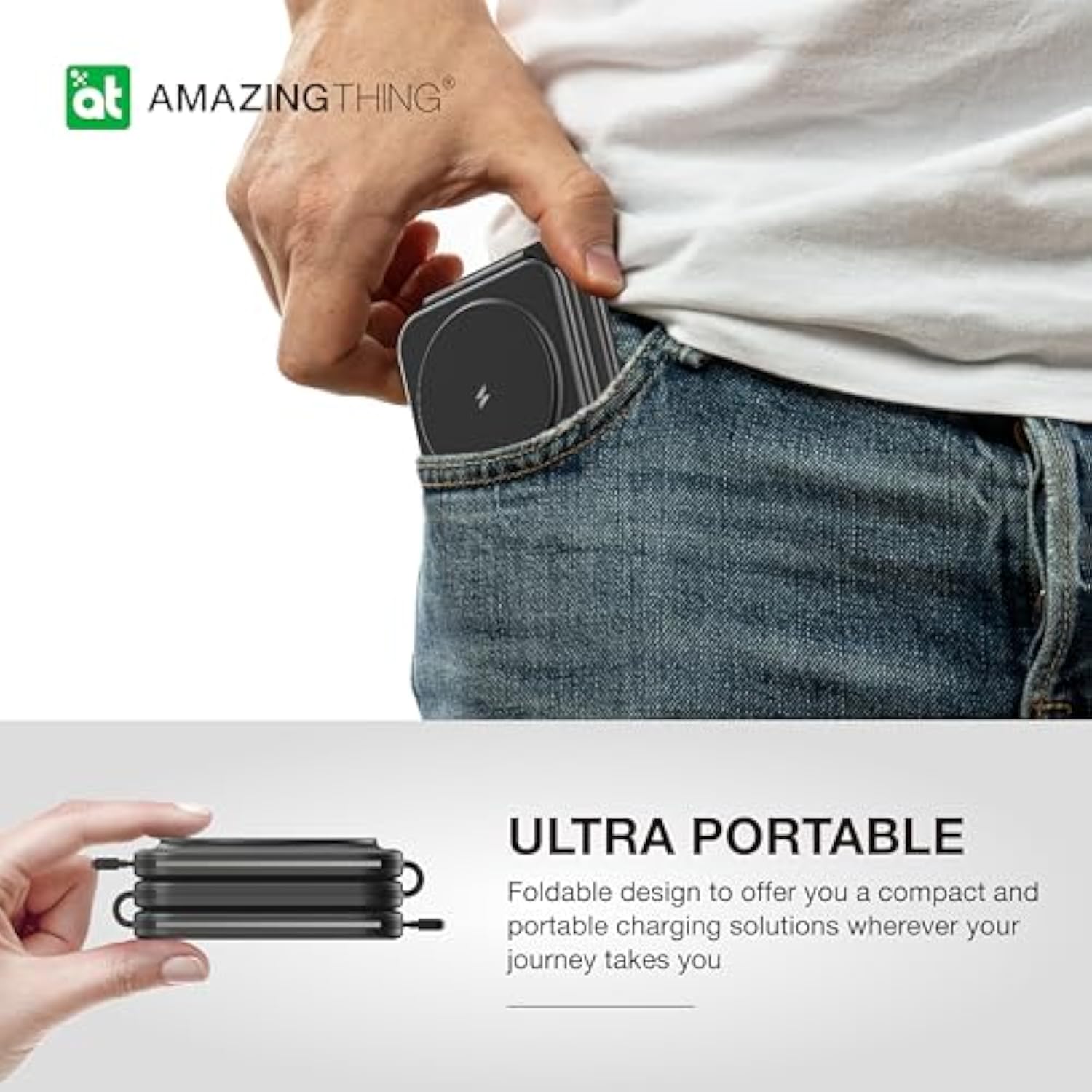 3 In 1 Foldable Wireless Charger For Iphone 16/15/14/13/12 Compatible With Apple Watch And Airpods, Pd15W Fast Wireless Charging Station, Portable Desk Dock For Home, Office, Travel (Black)