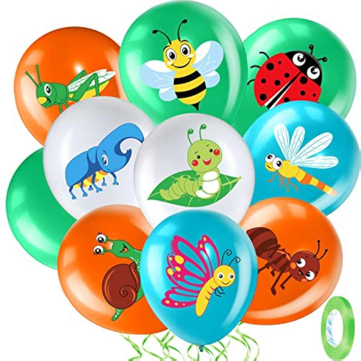Insect Party Balloons: Bug & Butterfly Latex Decor - 50pcs
