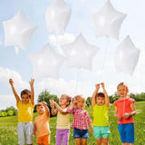 20 Pcs Star Balloons,18 Inch White Star Foil Balloons,Stars Shaped Balloon Mylar Helium Balloon For Birthday Party Anniversary Wedding Baby Shower Decorations (White)