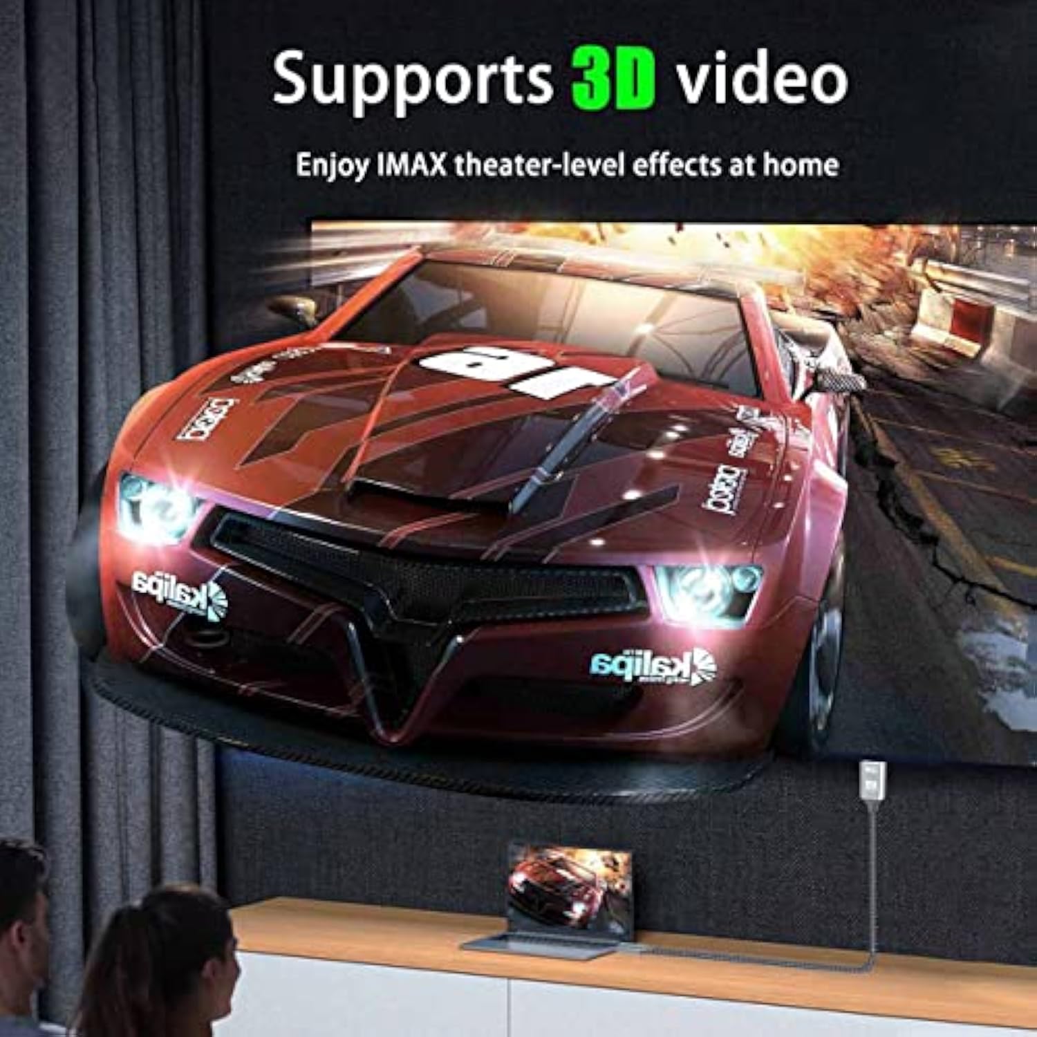 4K Displayport To Hdmi Cable 3.3Ft, High Speed Dp To Hdmi Male To Male Display