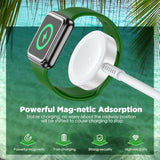 2Pack Upgraded For Apple Watch Charger Cable, 3Ft Usb C To Magnetic Wireless Fast I-Watch Charging Cord [Portable], Compatible With Iwatch Series Ultra10/9/8/7/6/Se/Se2/5/4/3/2 - White