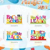 4Pack Back To School Decorations, First Day Of School Wooden Table Centerpieces Back To School Party Decorations For Classroom School Office Table Decor