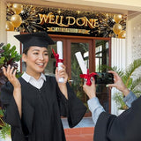 Well Done Congratulations Banner - We Are so Proud of You - Graduation Decorations for Prom - 6 x 1.3ft (Black and Gold)
