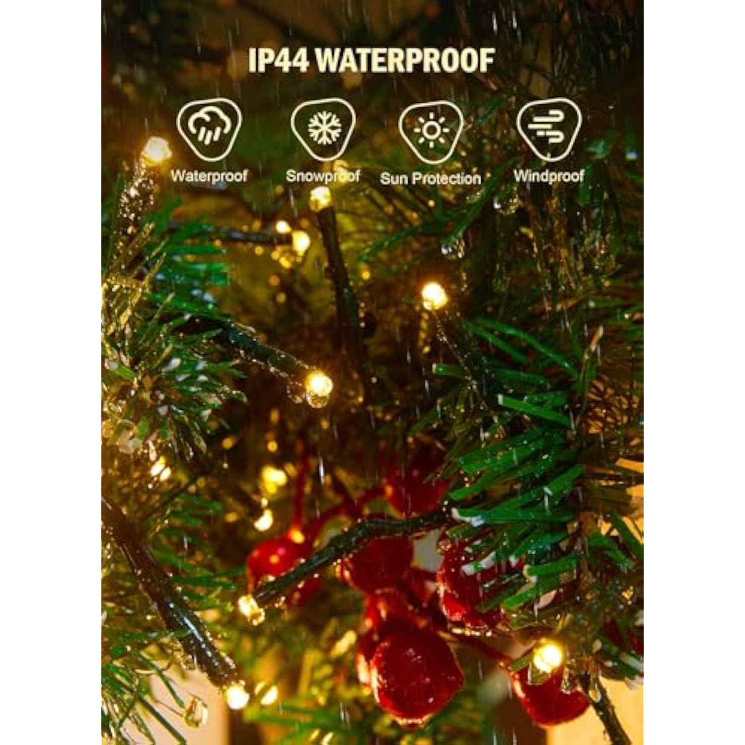 Cluster-Lights-Christmas-Tree-Lights-Outdoor, 1000 Led 50 Ft Christmas Firecrackers String Lights, 12 Modes Timer Remote Waterproof Plug In Twinkle Fairy Lights For Xmas Tree Garland Window Party