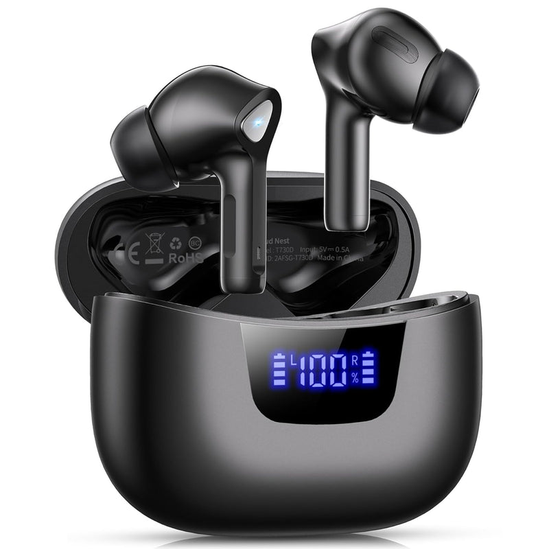 Wireless Earbuds Bluetooth V5.3 Headphones 50H Playback Deep Bass Stereo Ear B