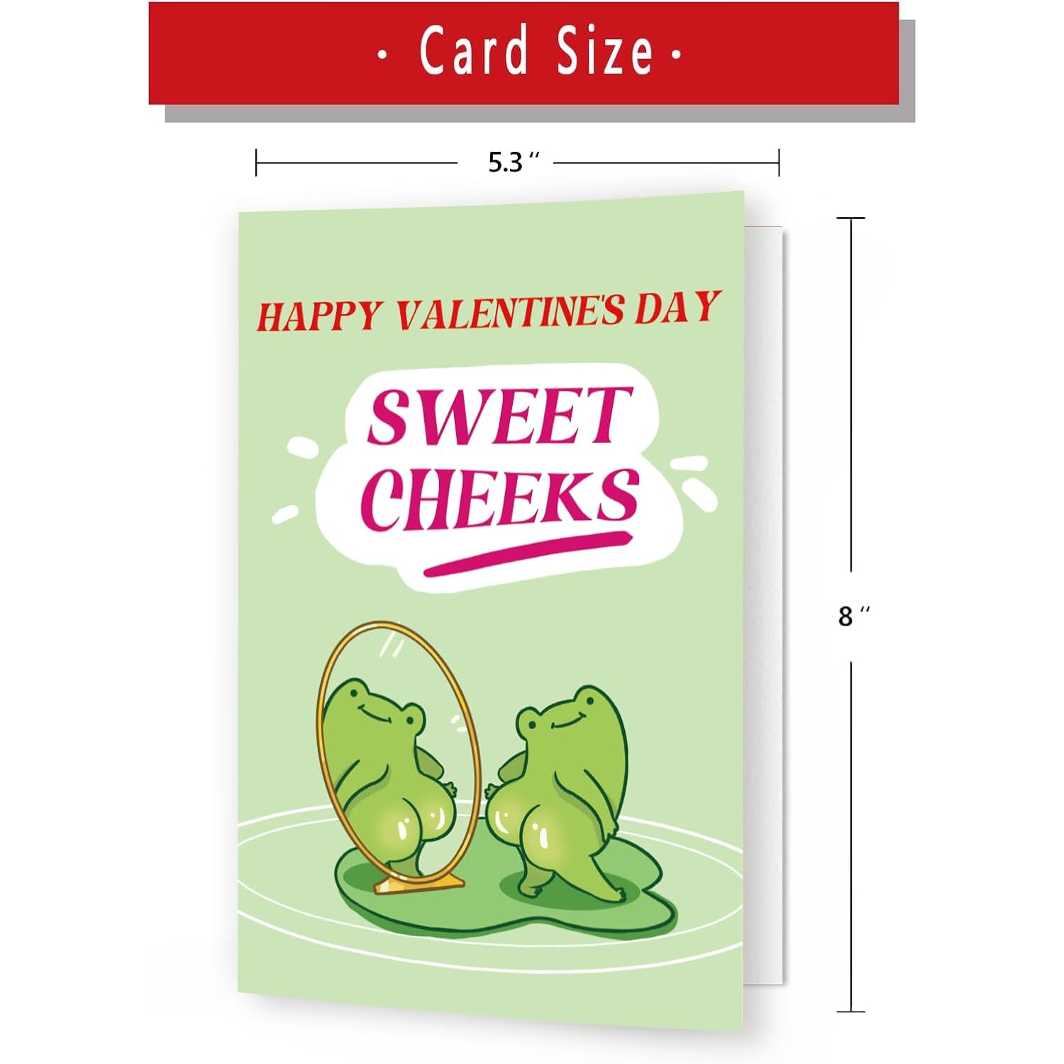 Funny Frog Valentines Card, Humorous Valentine'S Day Card For Him, Her, Husband, Wife, Boyfriend, Girlfriend, Babe Couple Partner Spouse, Unique Love Card Frog Booty Valentines Gift