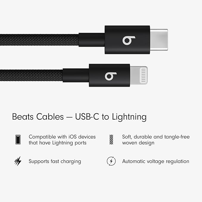 5FT USB C to Lightning Woven Fast Charging Cable Durable Tangle Free Black