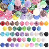 120pcs 20mm Sparkly Rhinestone Beads for DIY Jewelry & Craft Making