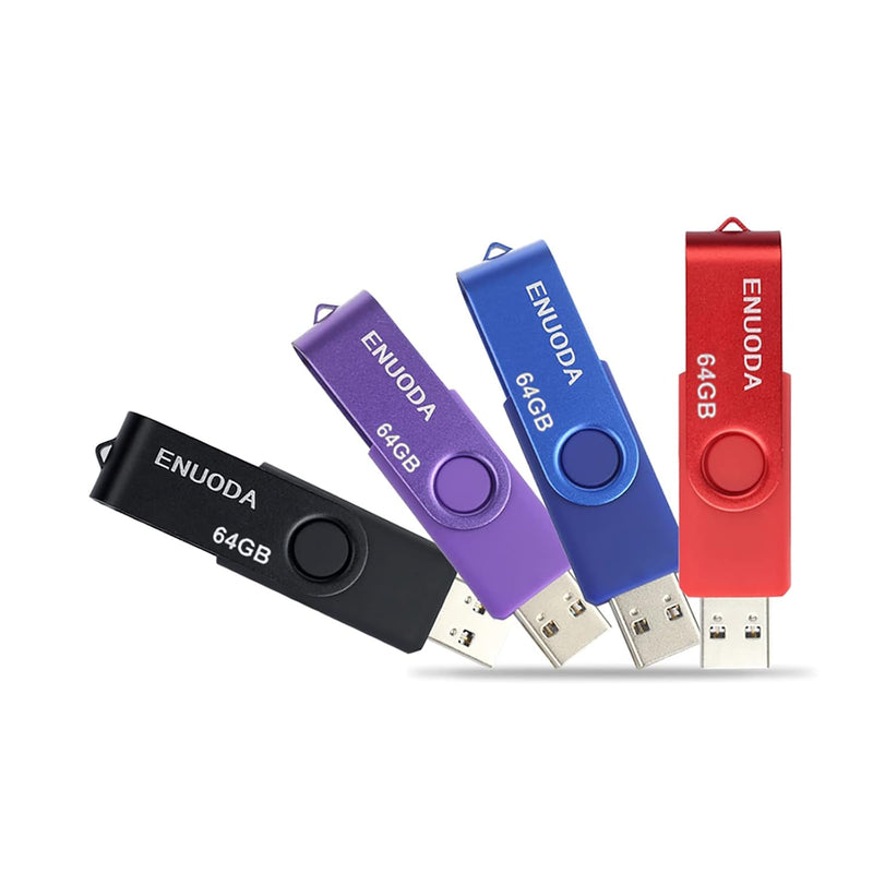 64Gb Usb Flash Drive 4 Pack 64Gb Thumb Drives Usb 2.0 Memory Stick Jump Drive