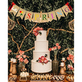 Hello Spring Burlap Banner Jute Spring Bunting Banner Garland Flower Spring Decorations For Indoor Outdoor Party Mantel Fireplace Wall Decor