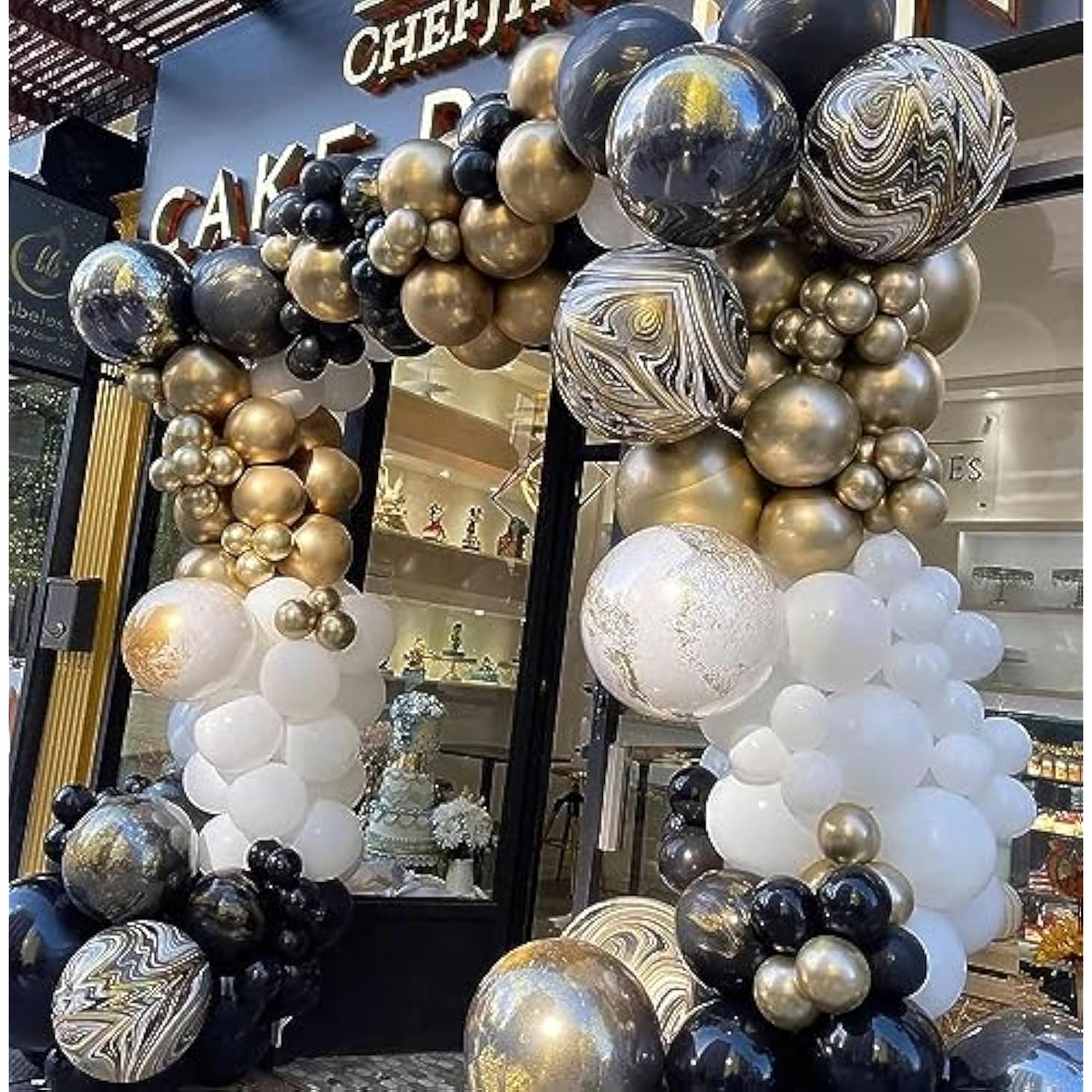 36 Inch Giant Metallic Rose Glod Balloons, 6 Pack Large Round Rose Glod Latex Balloons For Anniversary, Birthday, Christmas, Wedding, Baby Shower Party Decorations