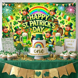 St. Patrick'S Day Banner 71X43 Inch Leprechaun Shamrock Irish Party Decorations Outdoor Porch Entrance Celebration Green Holiday Display Background For Happy St. Patrick'S Day Decor