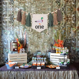 Lucky Duck Tassel High Chair Banner - Mallard Duck & Duckling 1St Birthday Party Decorations