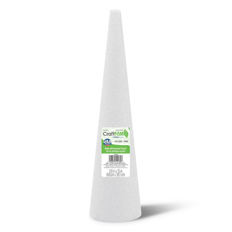 Craftfom Cone 3.8 Inch X 14.8 Inch White