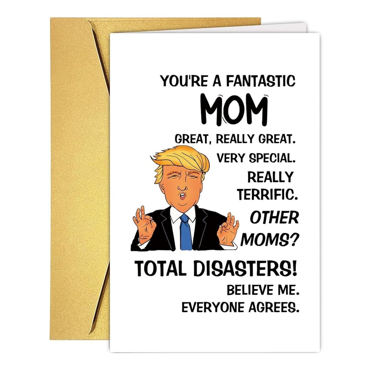 Humorous Birthday Card For Mom Wife Grandma, Funny Mom Birthday Card Gift From Son Daughter Kids Husband, Humor Mother'S Day Gift From Son Daughter, Happy Bday Mommy