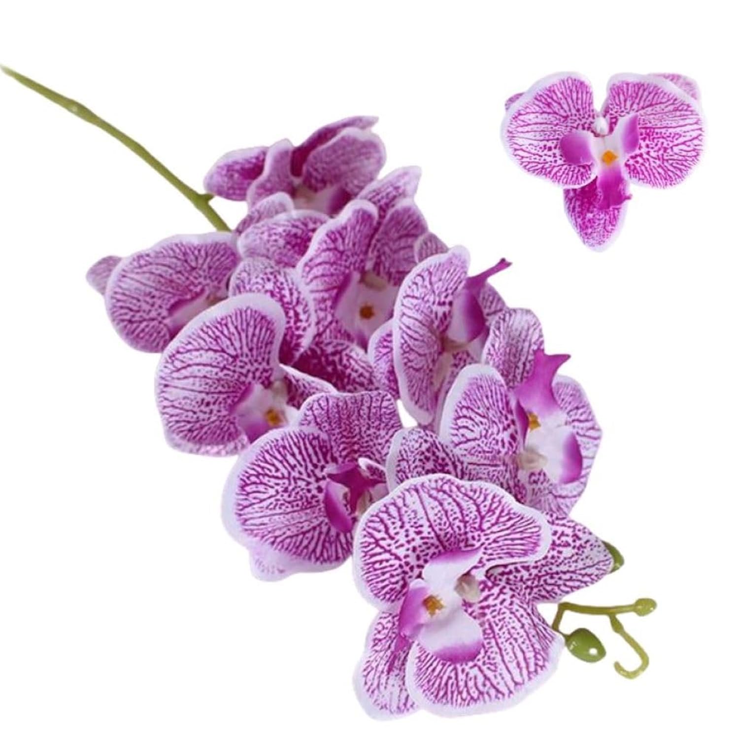 50 Pcs Orchid Petals Artificial Decorations Orchids Heads Flowers Faux Silk Phalaenopsis Butterfly Flower Heads For Handmade Diy Home Wedding Party Decoration (Light Purple)