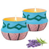 2 Pack Scented Candles,Lavender Candle Gift Set ,Aromatherapy Candles For Home Scented?Natural Soy Wax, Artisanal Pottery Jar Candle For Women And Men Relaxation Stress Relief ,Home Decor Candle