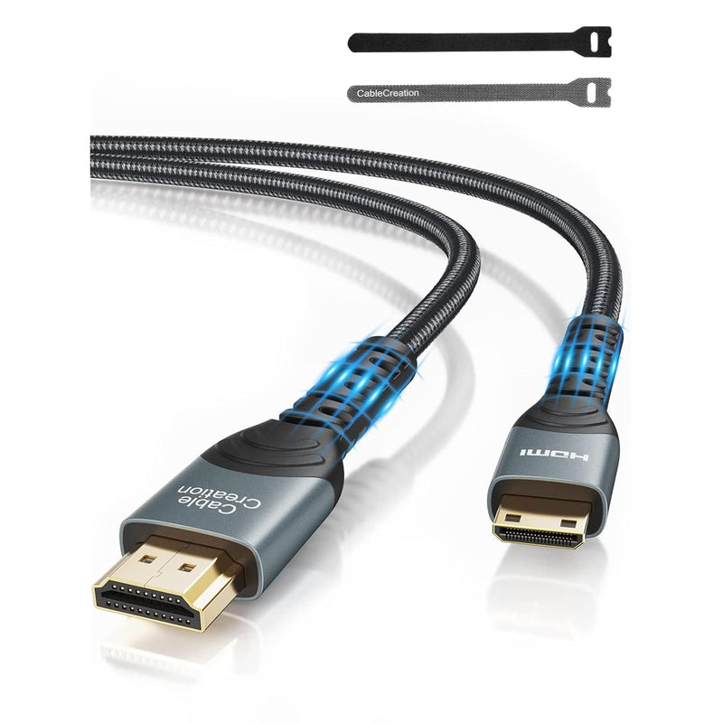 CableCreation Mini HDMI to HDMI Cable 10FT, High Speed 4K x 2K 60Hz Male to Ma