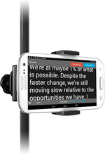 Mini Mic Stand Phone Holder, 360° Swivel, Fits iPhone & Android 3.5"-6"