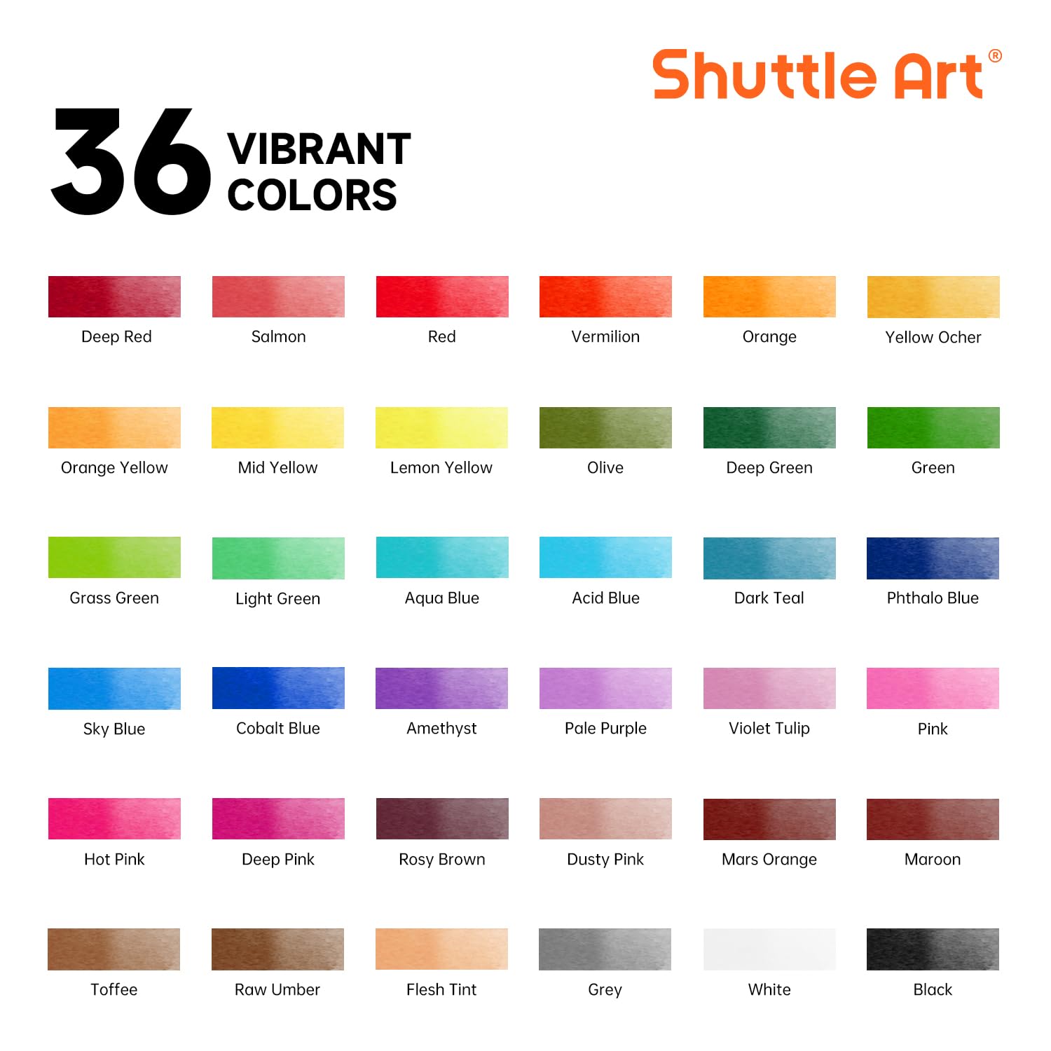 Watercolor Paint Set, 36 Colors Watercolor Paint In Tubes (12Ml Each) With 3 Brushes, Rich Pigment, Easy To Blend, Perfect For Kids, Artists, Beginners, Students
