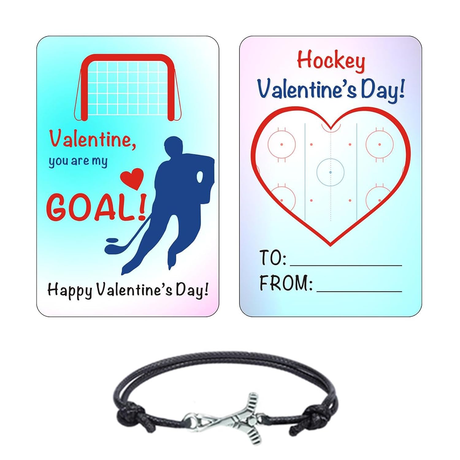 Hockey Valentines Cards For Classroom Exchange Prizes 24 Pcs Sports Ball Gifts Valentines Day Cards For School Hockey