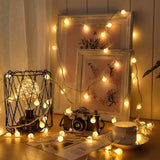Globe Plug In String Lights, 10Ft 20 Led Warm White Globe Fairy Lights For Birthday Christmas Wedding Party Home Decorat