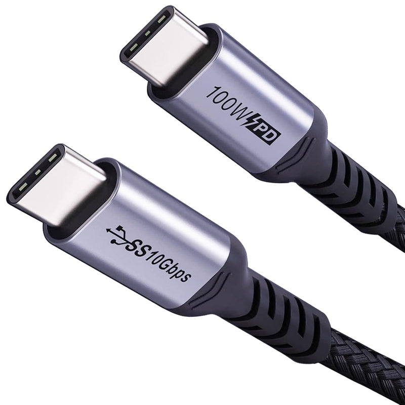 Short Usb C To Usb C Cable (1.5Ft 2 Packs), 3.1 Gen 2 10Gbps 100W 4K Usb C Vid