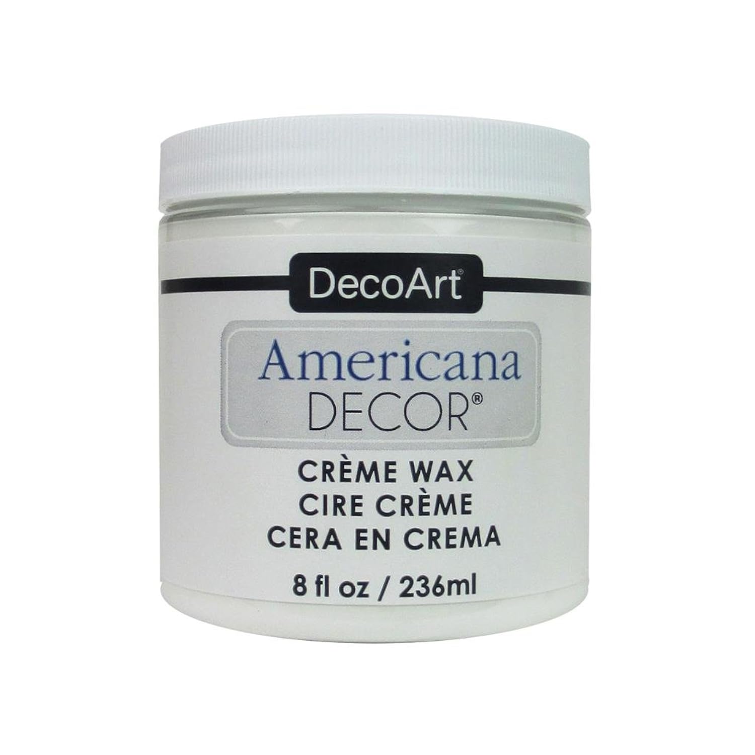 Decoart DECADM-36.13 Amerdecorcremewax 8oz White Americana Decor Creme Wax 8oz White