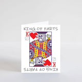 King Of Farts Card, Funny Birthday Card With Fart, Father'S Day Card, Card For Boyfriend, Men'S Valentines Day Card, Valentines Day Card For Dad - Set Of 1 (5X7)
