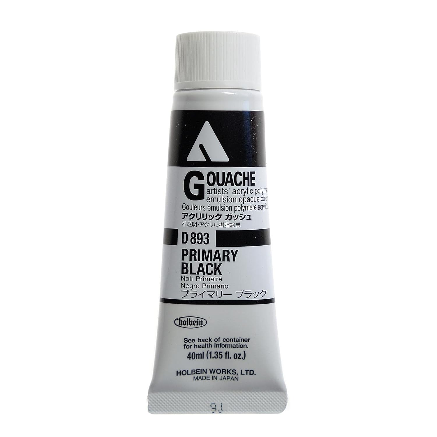 Holbein Acrylic Gouache 40 ml Primary Black