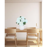 6Pcs Premium White Hydrangea Artificial Flowers Bouquets, Ivory Silk Hydrangea Flowers Heads With Stems, Fake Hydrangeas Flowers Arrangement, Faux Hydrangea Decor For Home Wedding Party Baby Shower