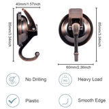 Suction Cup Hooks For Shower, Bathroom, Kitchen, Glass Door, Mirror, Tile – Loofah, Towel, Coat, Bath Robe Hook Holder For Hanging – Waterproof Wreath Hanger (2, Red Bronze)