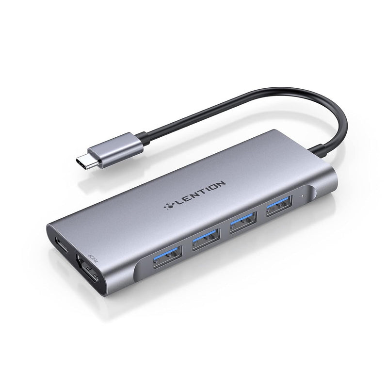 LENTION USB C Hub with 4K HDMI Output(4K@60Hz), 4 USB 3.0, Type C Charging Don