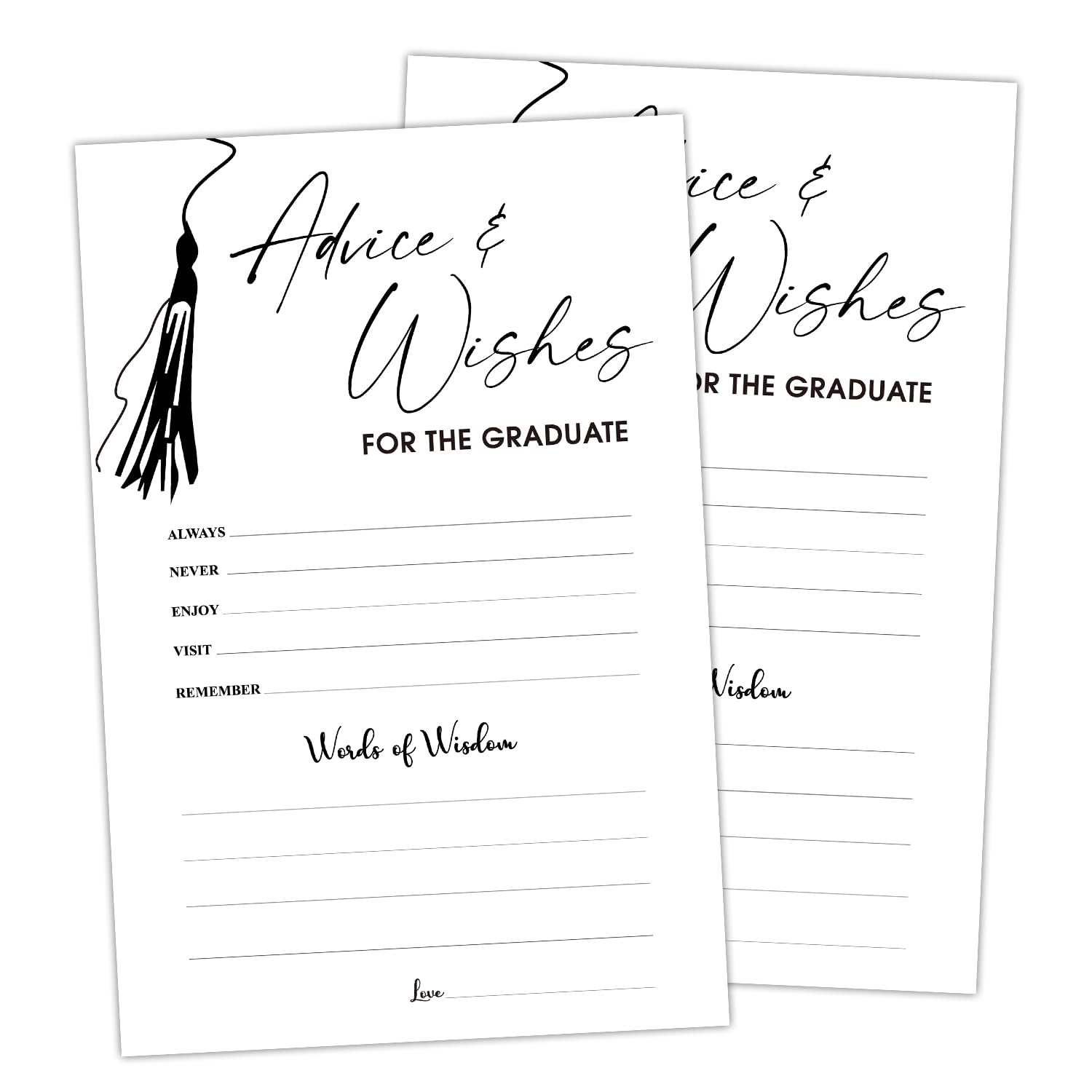 20 Graduation Party Advice And Wishes For The Graduate Cards, Grad Party Announcement Grad Celebration Party Activity Favor Supplies -C02