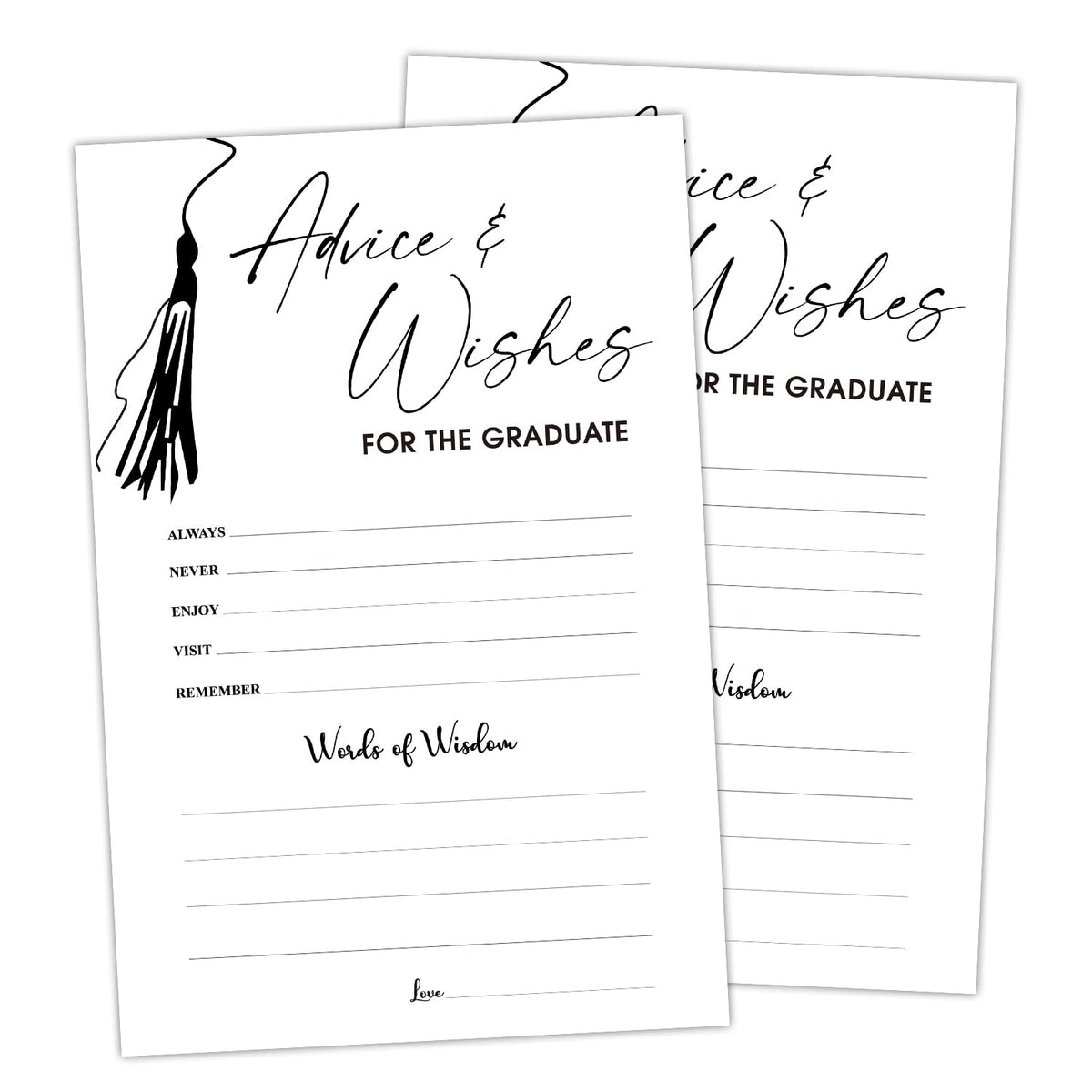 20 Graduation Party Advice And Wishes For The Graduate Cards, Grad Party Announcement Grad Celebration Party Activity Favor Supplies -C02