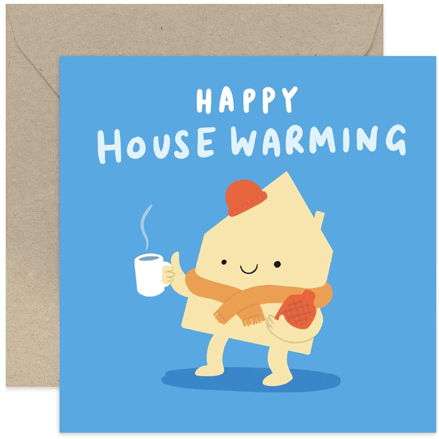 Old English Co. Cute Housewarming Card For Couple - Funny New Home Gift For Them - Congratulations On New Home Greeting Card For Him Her | Blank Inside With Envelope