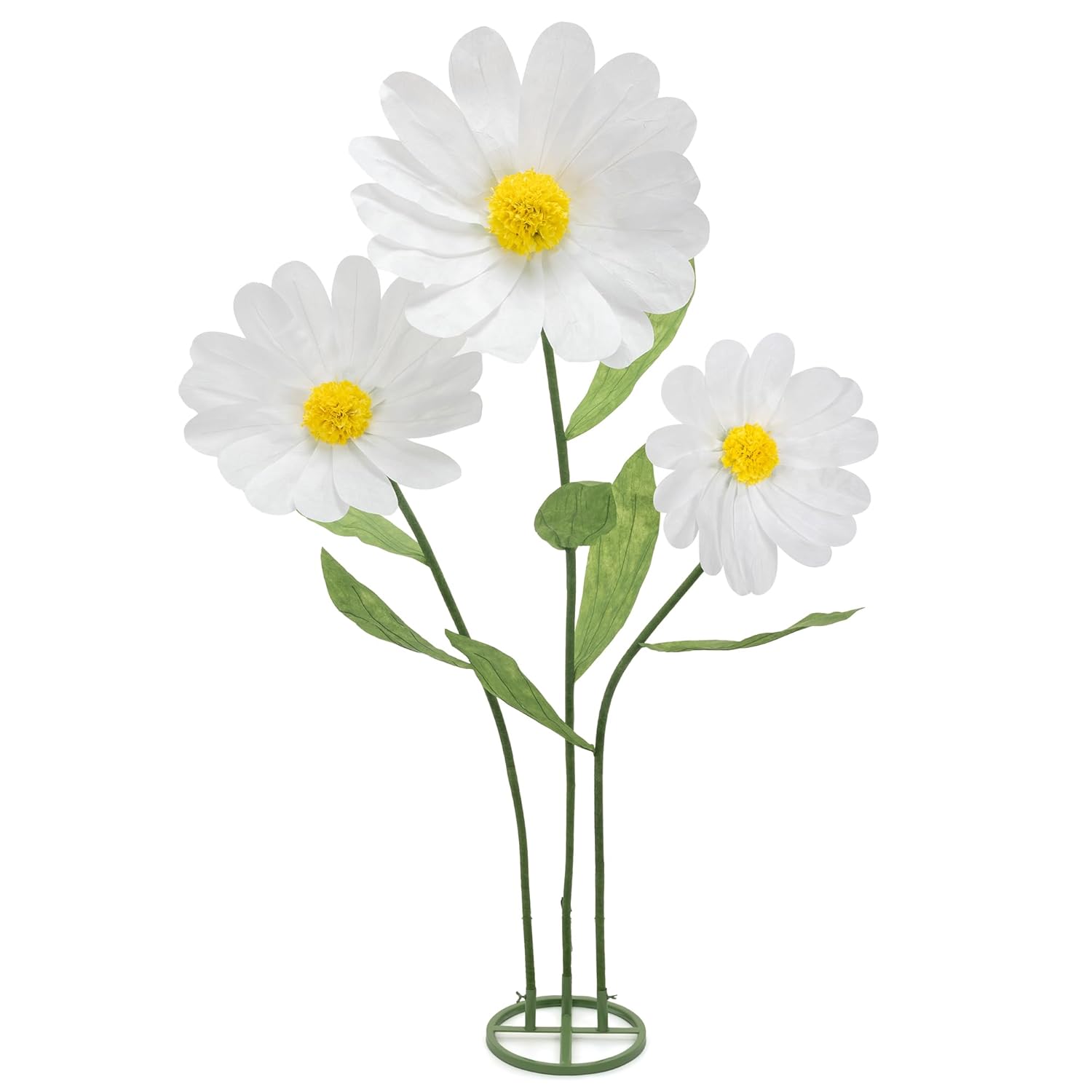 Giant Flowers For Decoration,Large Daisy Flowers Artificial,Big Paper Flower For Wedding,Birthday Party,Garden,Office,Home,Shop Window Display(White)