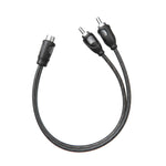 1Ft Rca 1 Female To 2 Male Audio Speaker Y Adapter Splitter Cable (2 Pack)