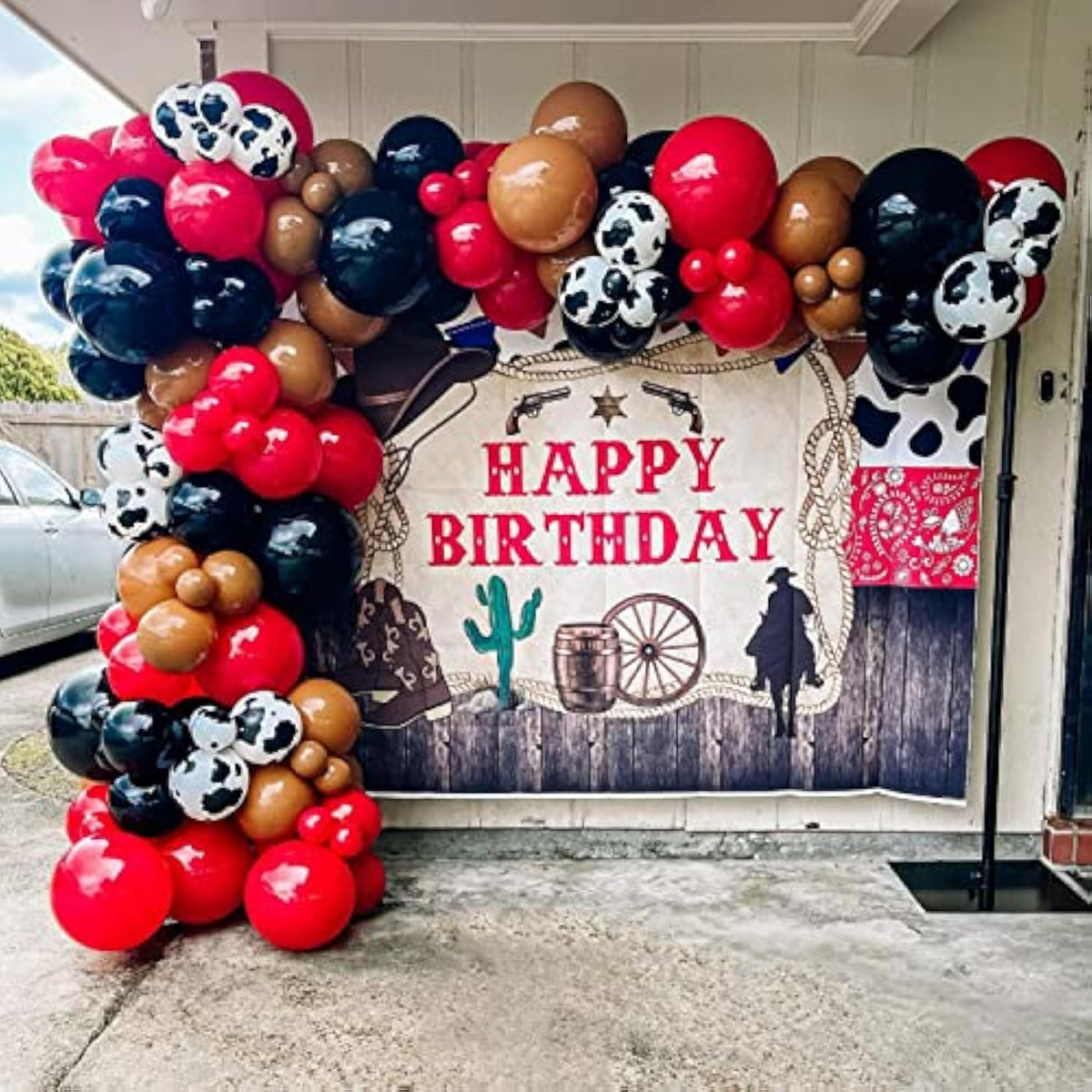 157PCS First Rodeo Balloon Garland Kit for Cowboy Theme Party and Baby Shower