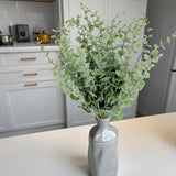 Fake Eucalyptus Stems Faux Eucalyptus Leaves Eucalyptus, Artificial Fake Greenery For Centerpiece, Real Touch Fake Greenery Branches For Wedding Flower Bouquet Home Office Decoration