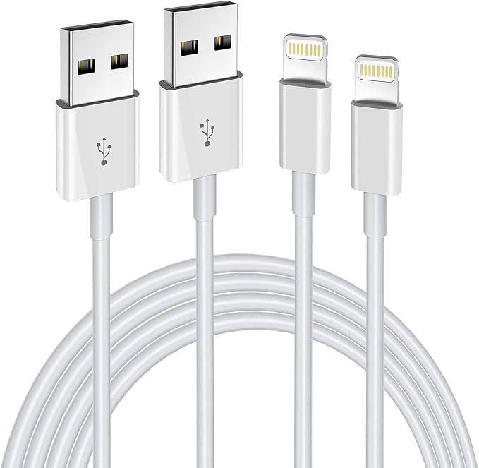 2 Pack Apple MFi Certified Lightning Charger Cable USB Fast Charging Cord for iPhone 13 12 11 XR XS X iPad