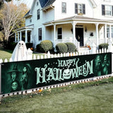 Happy Halloween Outdoor Banner: Spooky Yard Decor 120x20 Inch