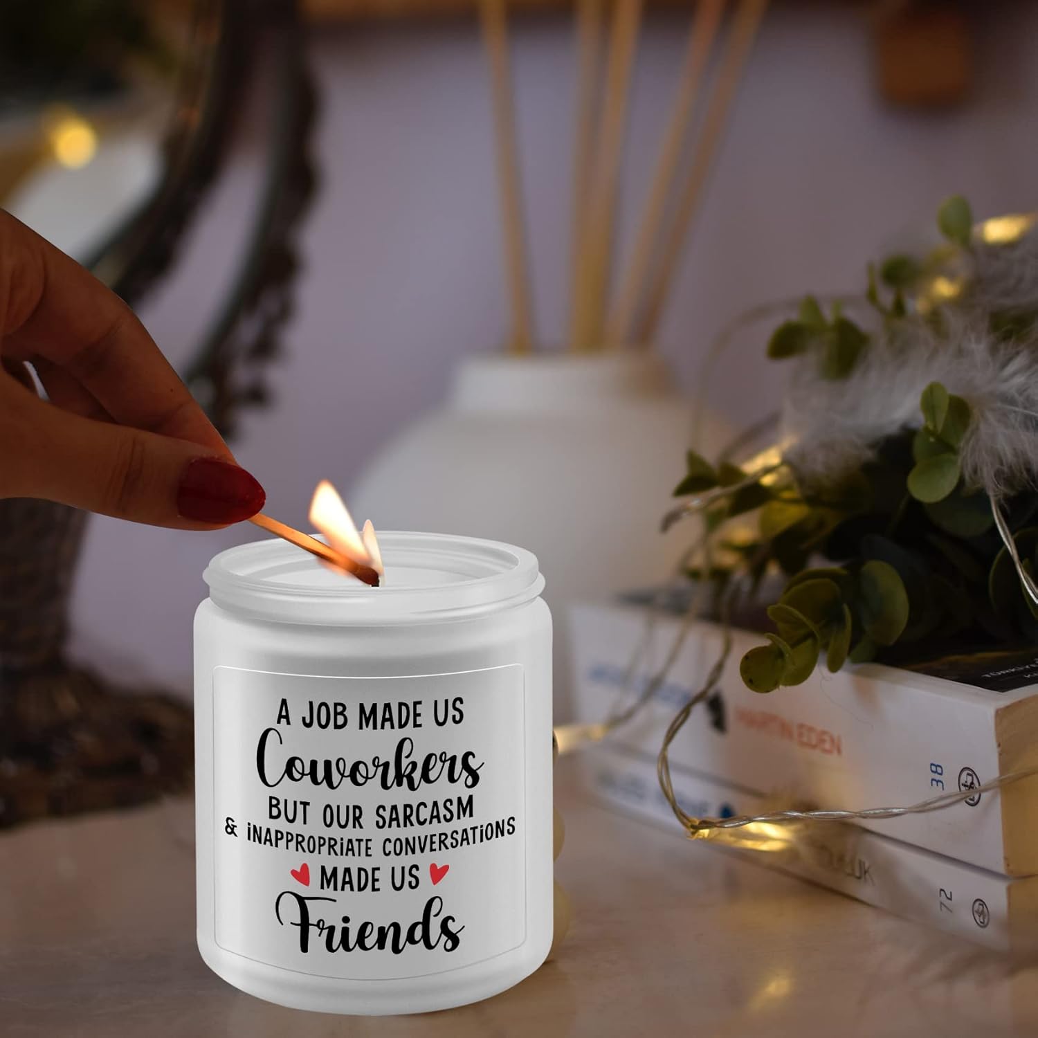 Funny Coworker Gifts For Women Men - Coworker Leaving Gifts - New Job, Going Away, Retirement, Farewell, White Elephant, Birthday Gift For Co-Worker Friends, Lavender Candles