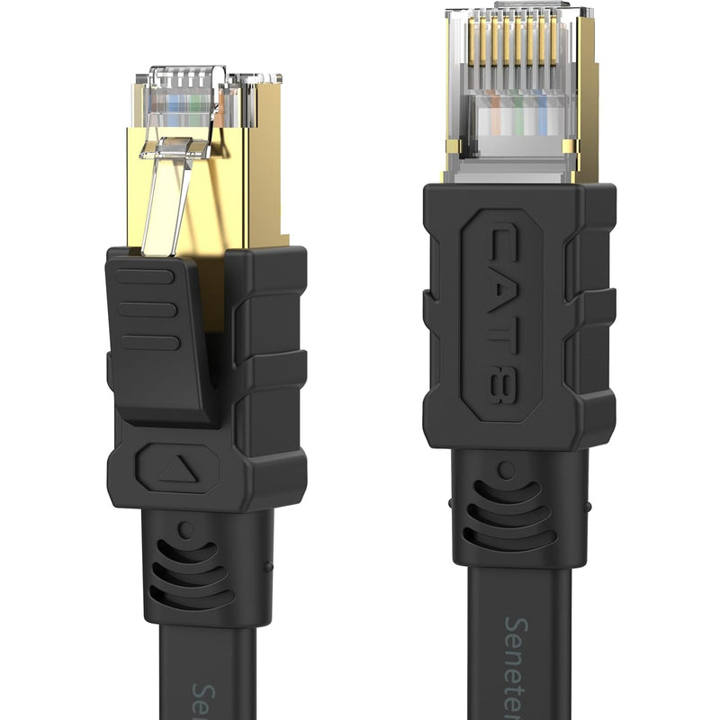 Cat 8 Ethernet Cable 30Ft, High Speed 40Gbps 2000Mhz Flat Internet Network Pat