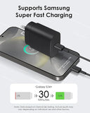 2 Pack 25W USB C Fast Charger with 6FT Type C Cable for Samsung Galaxy S26 S25 S24 S23 iPhone 17 16 15