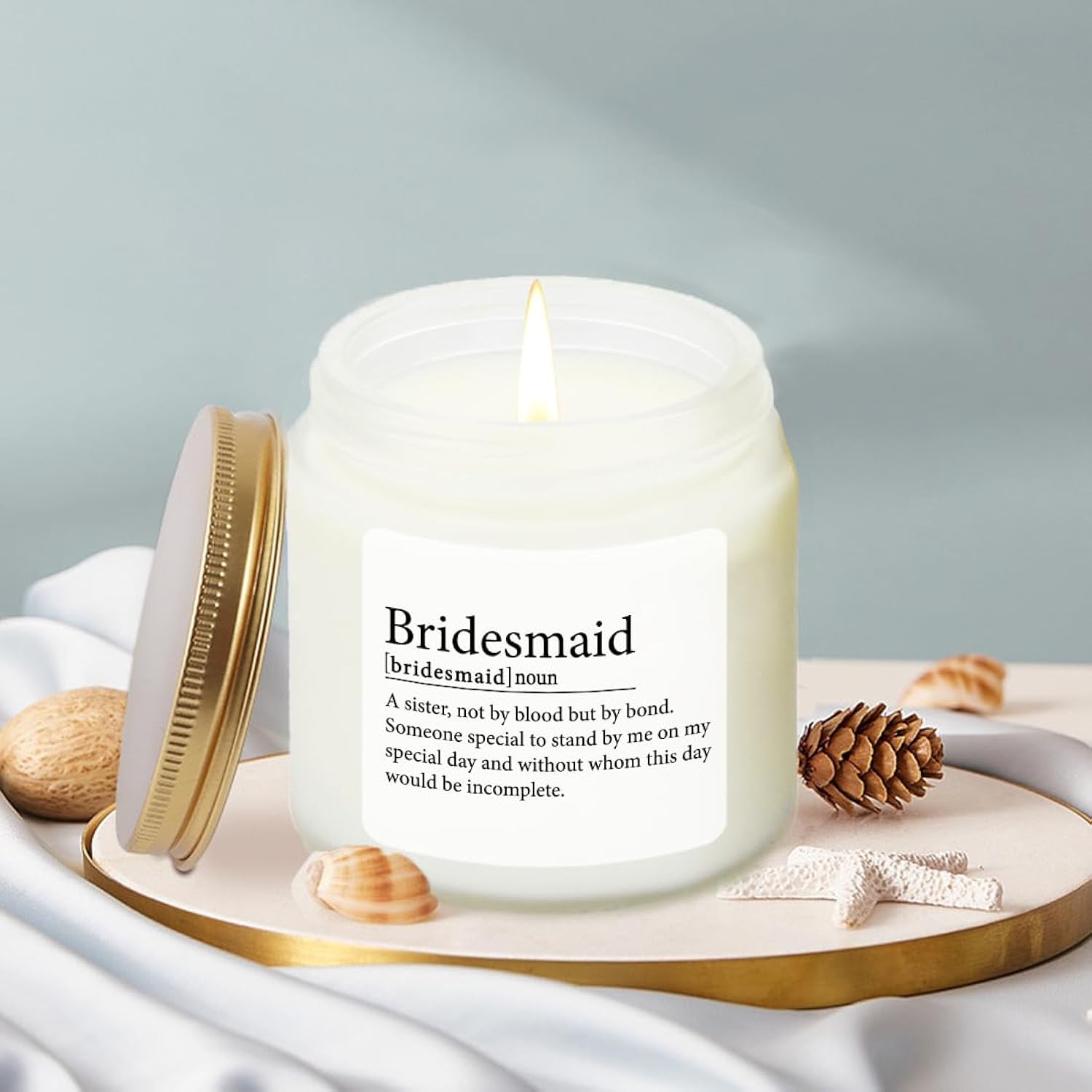 Bridesmaid Gifts Scented Candle Lavender - Matron Of Honor Gifts For Bridesmaids Matron Of Honor Proposal Gift Maid Of Honour Proposal Gift Soy Candle 4Oz