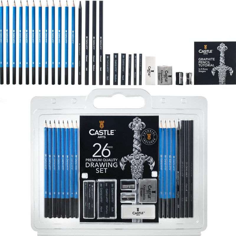 26 Piece Drawing And Sketching Pencil Art Set: Perfect For Beginners, Kids Or